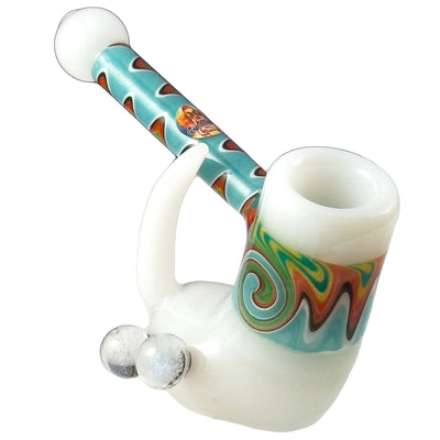 Crush Fang Bub Pipe w/Dual Galaxy Marbles (Various Colors) - Headshop.com