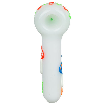 420 Painted Glow In The Dark Glass Hand Pipe - 5" / Assorted Designs 6CT - Headshop.com