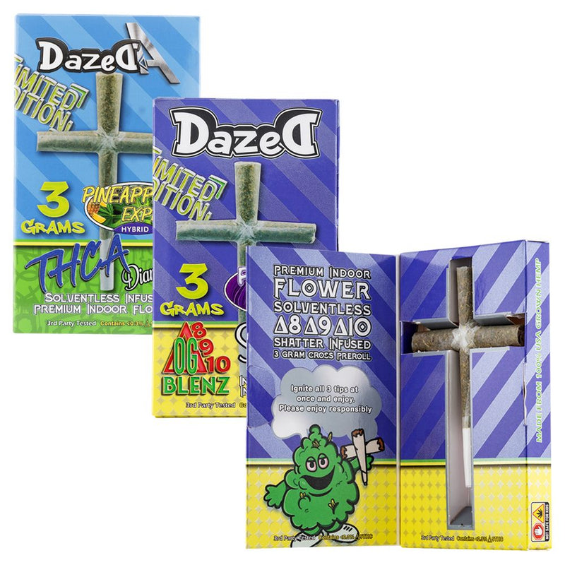 Dazed THC Blend Infused Cross Pre-Roll | 3g - Headshop.com