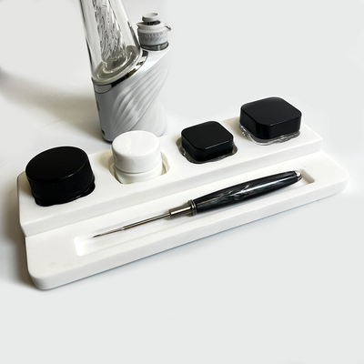 Durable Corian Dab Stand for Organizing Concentrate Jars and your Favorite Tools - Headshop.com