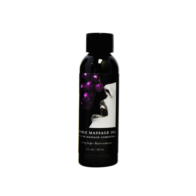 Earthly Body Edible Massage Oil Grape 2oz - Headshop.com