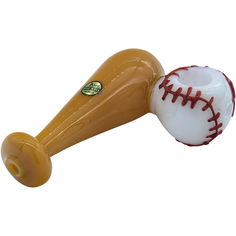 LA Pipes "420 Stretch" Bat & Baseball Glass Pipe - Headshop.com