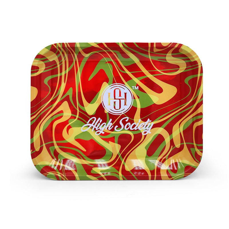 High Society | Large Rolling Tray - Rasta - Headshop.com