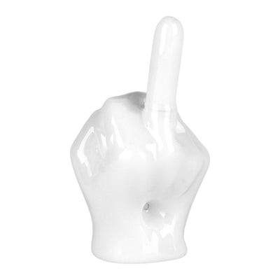 Middle Finger Glass Hand Pipe - 4.25"