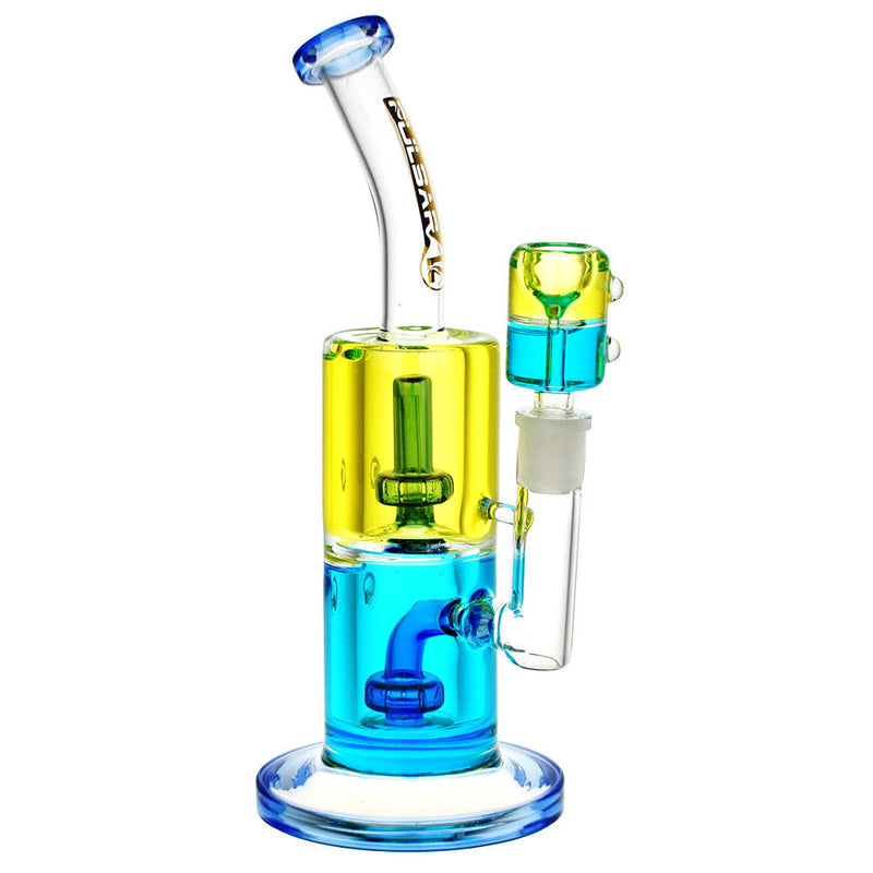 Pulsar Bicolor Glycerin Chugger Water Pipe | 9.75" | 14mm F - Headshop.com