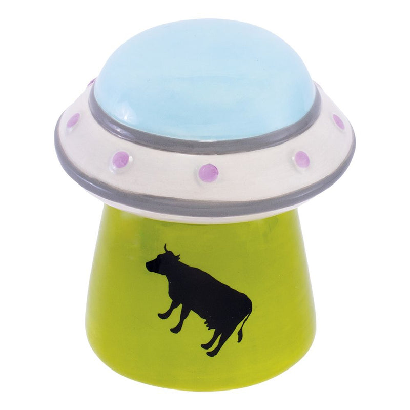 Fujima UFO Cow Ceramic Stash Jar - 4"