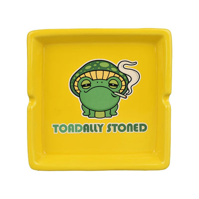 Toadally Stoned Ceramic Ashtray - 4.7" x 4.7" - Headshop.com