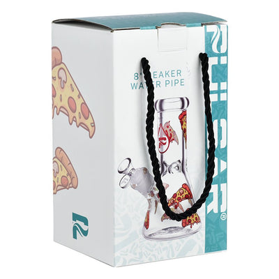 Pulsar Pizza Design Glass Beaker Water Pipe - 7.75" / 14mm F - Headshop.com