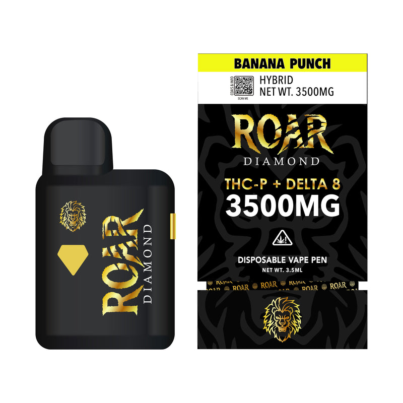 Roar Diamond THC-P + Delta 8 3500MG - Banana Punch - Headshop.com