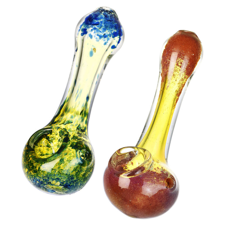 Ocean Flora Glass Spoon Pipe - 3.75" / Colors Vary - Headshop.com