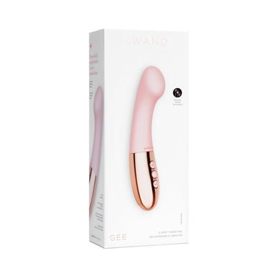 Le Wand Gee Rechargeable Silicone G-Spot Targeting Vibrator Rose Gold