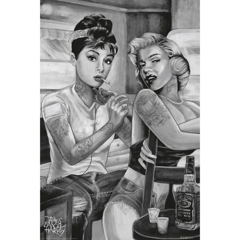 Audrey/Marilyn Poster - 24"x33" - Headshop.com