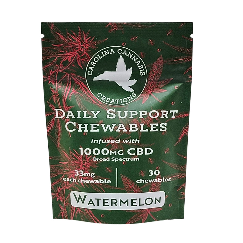 Carolina Cannabis Daily Support Chewables | CBD | Watermelon 30ct - Headshop.com