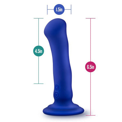 Impressions Santorini Rechargeable Silicone 6.5 in. Vibrating Dildo Blue