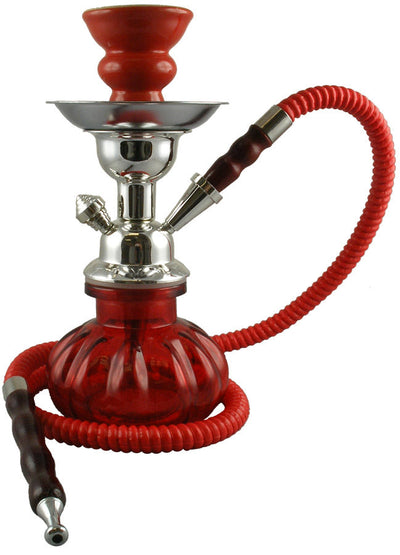 Pumpkin Style 1-Hose Hookah - 9" / Colors Vary - Headshop.com