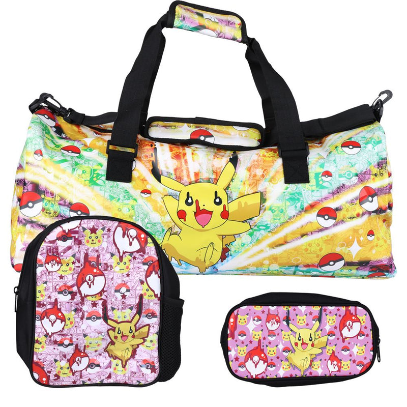 Dabtized Anime Travel Duffel Bag & Backpack | 3pc Set | 24" x 12"