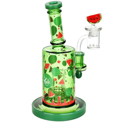 Pulsar Watermelon Zkittles Glow In The Dark Dab Rig Kit - 8" / 14mm F - Headshop.com