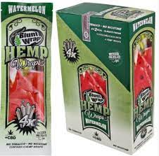 Blunt Wrap Hemp Wraps Water Melon-BOX/DISPLAY - Headshop.com