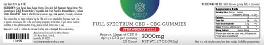 Mireya Extracts Strawberry Feels CBG & CBD Gummies - Headshop.com