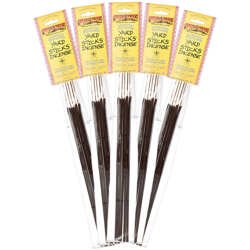 Wild Berry Citronella Yard Sticks | 19" | 5pk | 12pc Display - Headshop.com