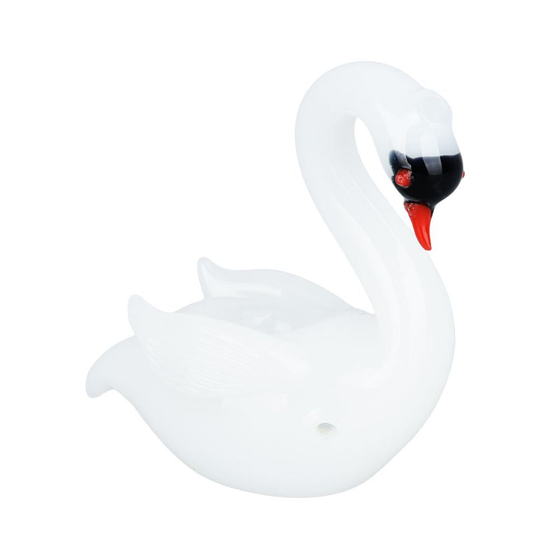 White Swan Glass Hand Pipe - 3" - Headshop.com