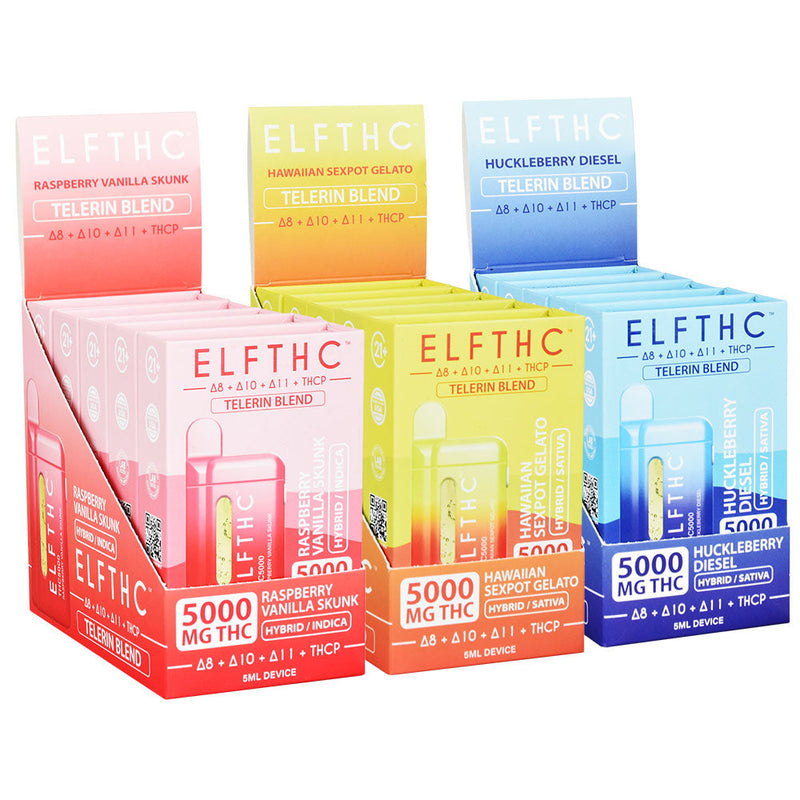 ELFTHC Telerin Blend D8 + D10 + D11 + THCP Disposable | 5mL | 5pc Display - Headshop.com