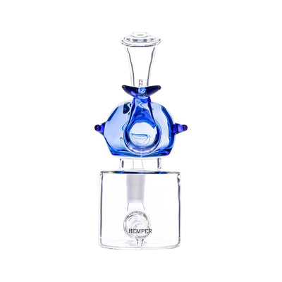 Hemper Blue Whale Glass Water Pipe - 6.25" / 14mm F - Headshop.com