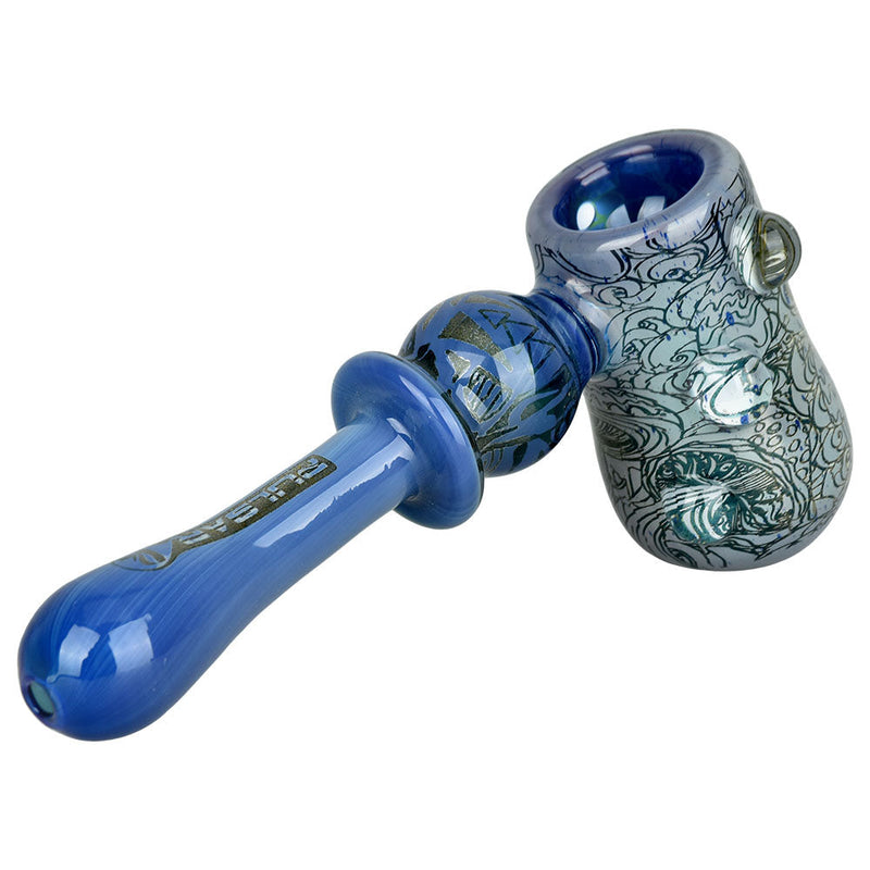 Pulsar Inside Print Glass Hammer Bubbler | Melting Shrooms | 5.25" - Headshop.com