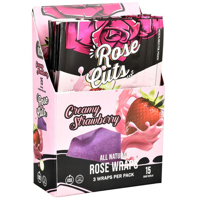 Rose Cuts Purple Rose Wraps | 3pc | 15pk Display - Headshop.com