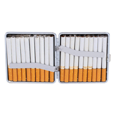 12PC DISP - Fujima Metal Finish Double-Sided Cigarette Case - King Size - Headshop.com