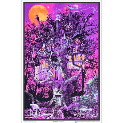 Treehouse Flocked Blacklight Poster - 23"x35" - Headshop.com