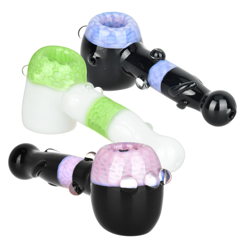 Layered Existence Honeycomb Hammer Hand Pipe - 5.5" / Colors Vary - Headshop.com