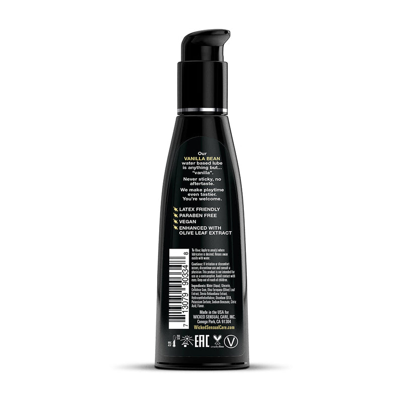 Wicked Aqua Vanilla Bean Water-Based Lubricant 4 oz.