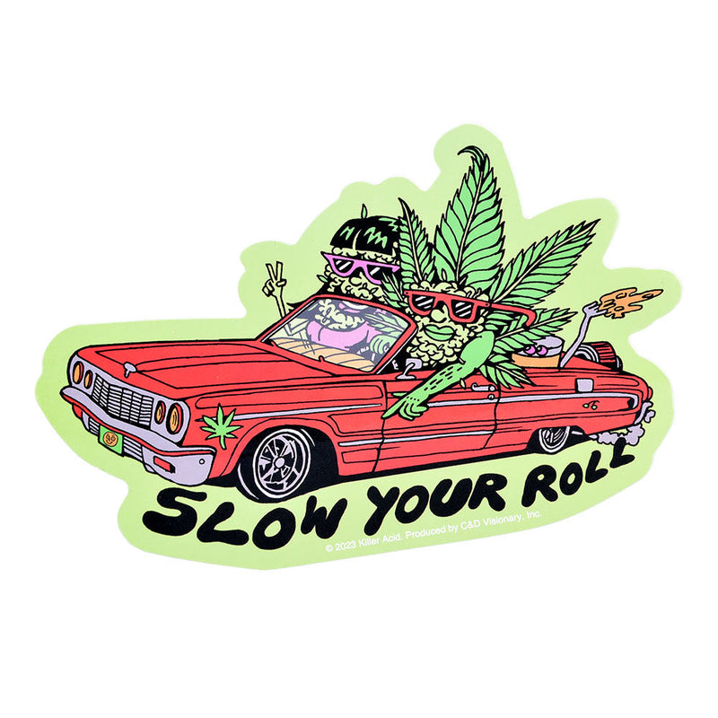 Killer Acid Die Cut Vinyl Sticker - Slow Your Roll / 5.5" x 4.25" - Headshop.com