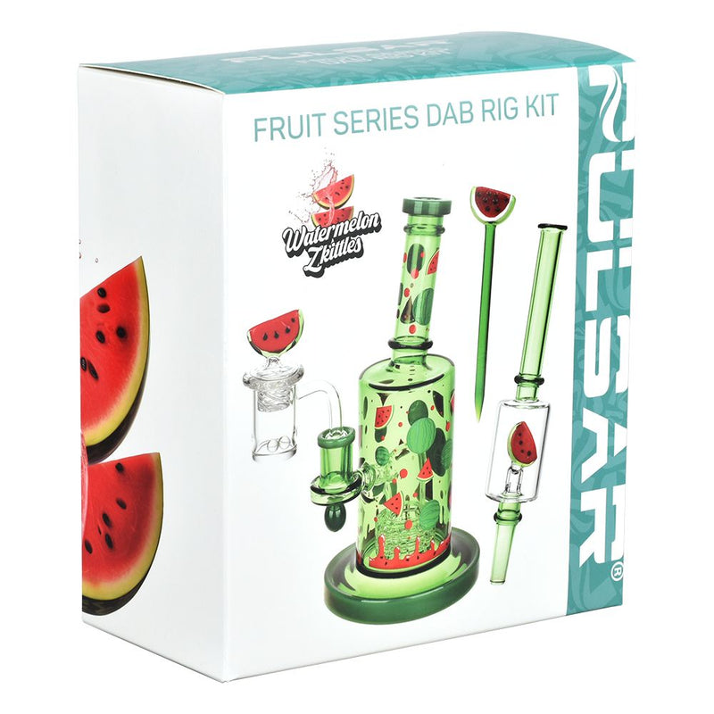 Pulsar Watermelon Zkittles Glow In The Dark Dab Rig Kit - 8" / 14mm F - Headshop.com