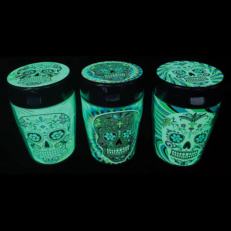 6PC DISP- Fujima Glow Car Ashtray W/ Lid - 4.5"/Asst - Headshop.com