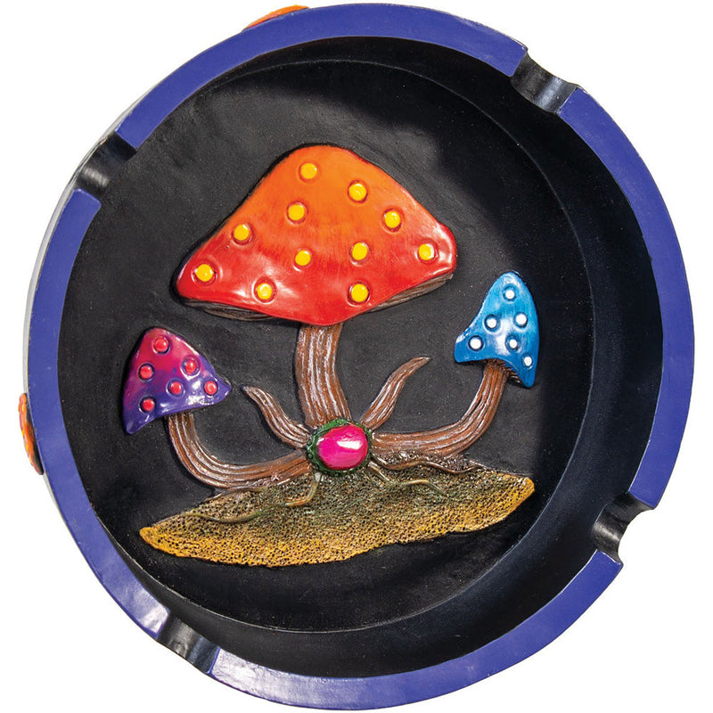 Polyresin Round Mushroom Ashtray - 5.75" - Headshop.com