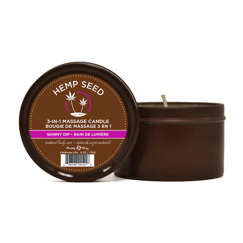 Earthly Body Massage Candle Skinny Dip 6.8oz - Headshop.com