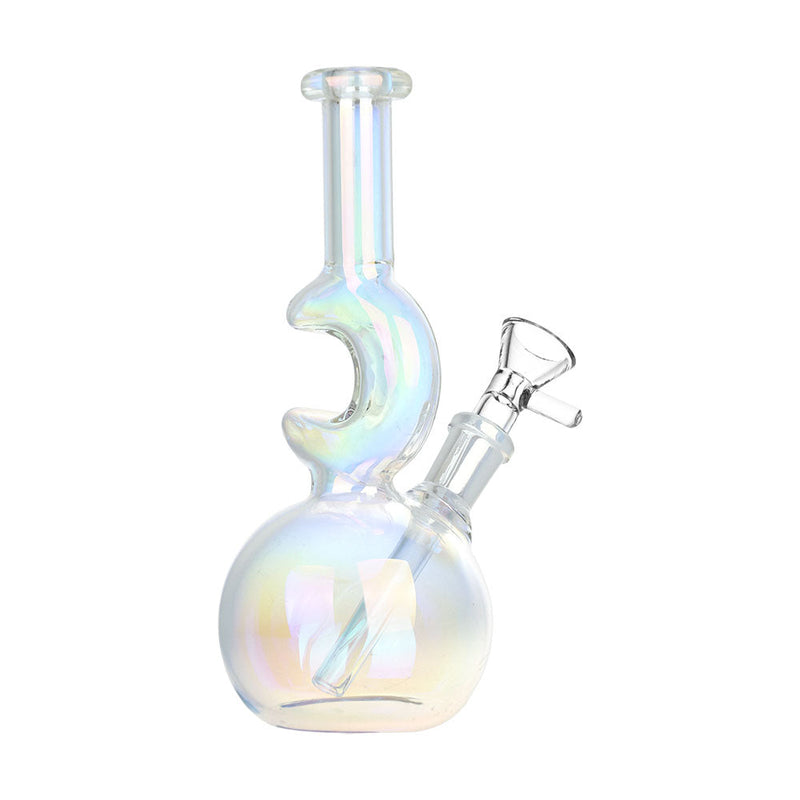 Lunar Glow Electroplated Glass Water Pipe - 7.25" / 14mm F / Colors Vary - Headshop.com