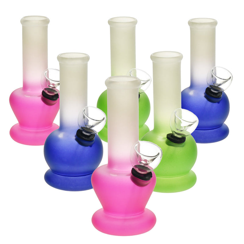 6PC BOX - Brilliant Mini Ombre Water Pipe -5"/Asst Colors - Headshop.com