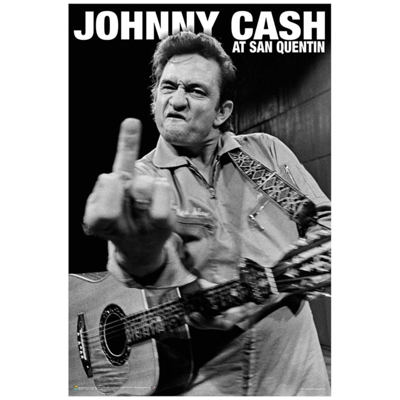 Johnny Cash San Quentin Poster - 24"x36" - Headshop.com