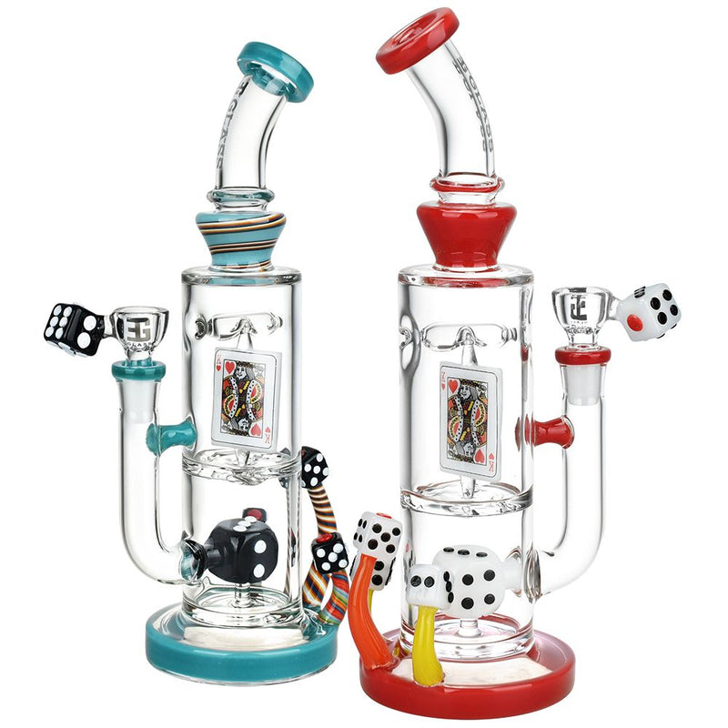 EG Glass Casino Glass Water Pipe - 11" / 14mm F - Headshop.com