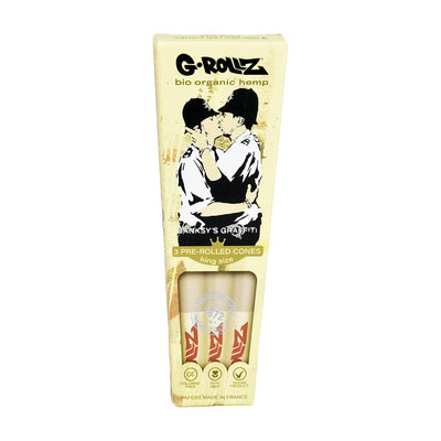 G-ROLLZ x Banksy's Graffiti Pre-Rolled Cones | 3pc | King Size | 24pk - Headshop.com