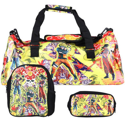 Dabtized Anime Travel Duffel Bag & Backpack | 3pc Set