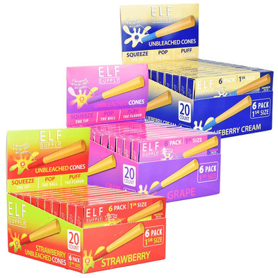 ELF Unbleached Flavor Pop Pre-Rolled Cones | 1 1/4 | 6pc | 20pk - Headshop.com