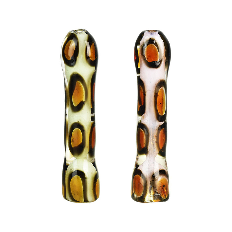 Leopard Spotted Chillum Pipe - 3.5"/Colors Vary - Headshop.com