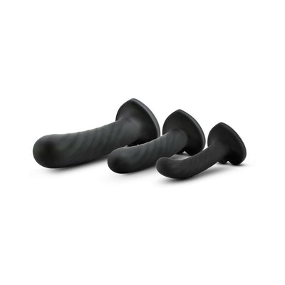 Temptasia Twist Kit 3-Piece Silicone Dildo Set Black