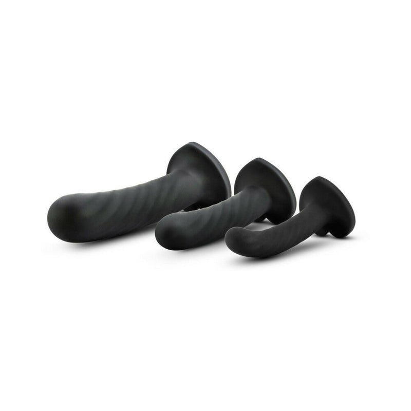 Temptasia Twist Kit 3-Piece Silicone Dildo Set Black