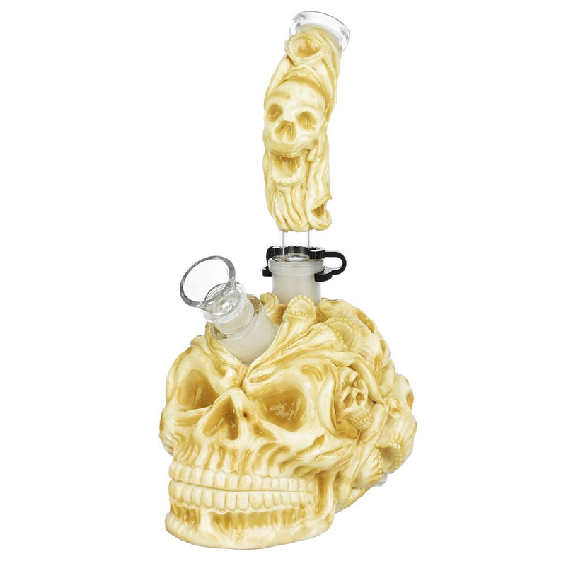 Skull Pile Sugar Skull Glass Water Pipe - 9.5" / 19mm F - Headshop.com