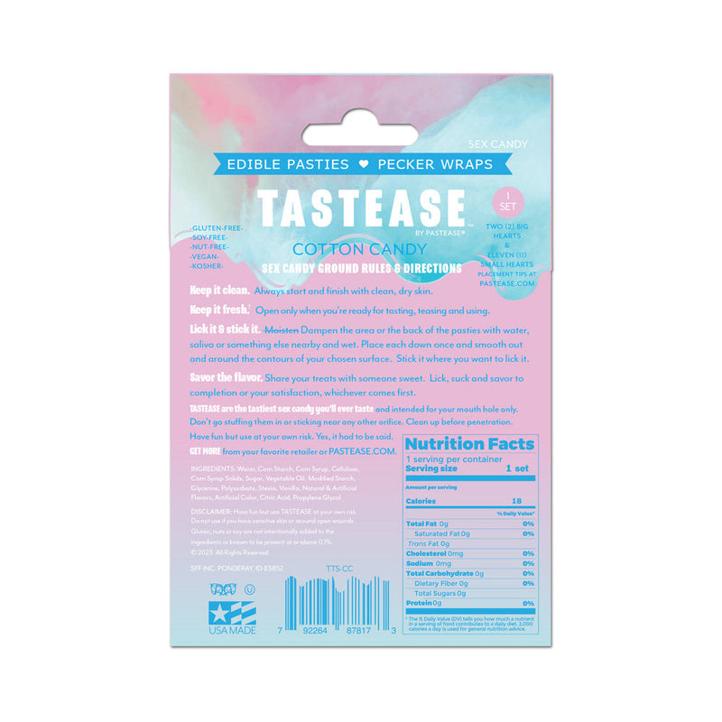 Tastease by Pastease Cotton Candy Edible Pasties & Pecker Wraps